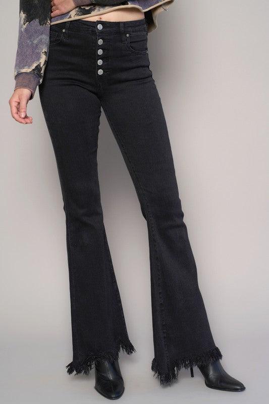 Mid Rise Flare Jeans- Doss Dollz