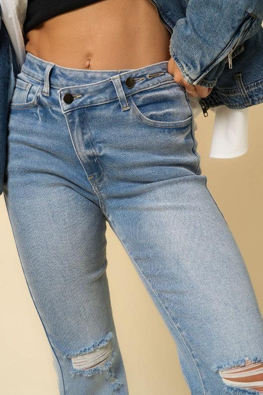 Mid Rise Flare Jeans- Doss Dollz