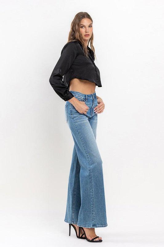 Mid Rise Flare Jeans- Doss Dollz