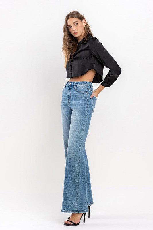 Mid Rise Flare Jeans- Doss Dollz