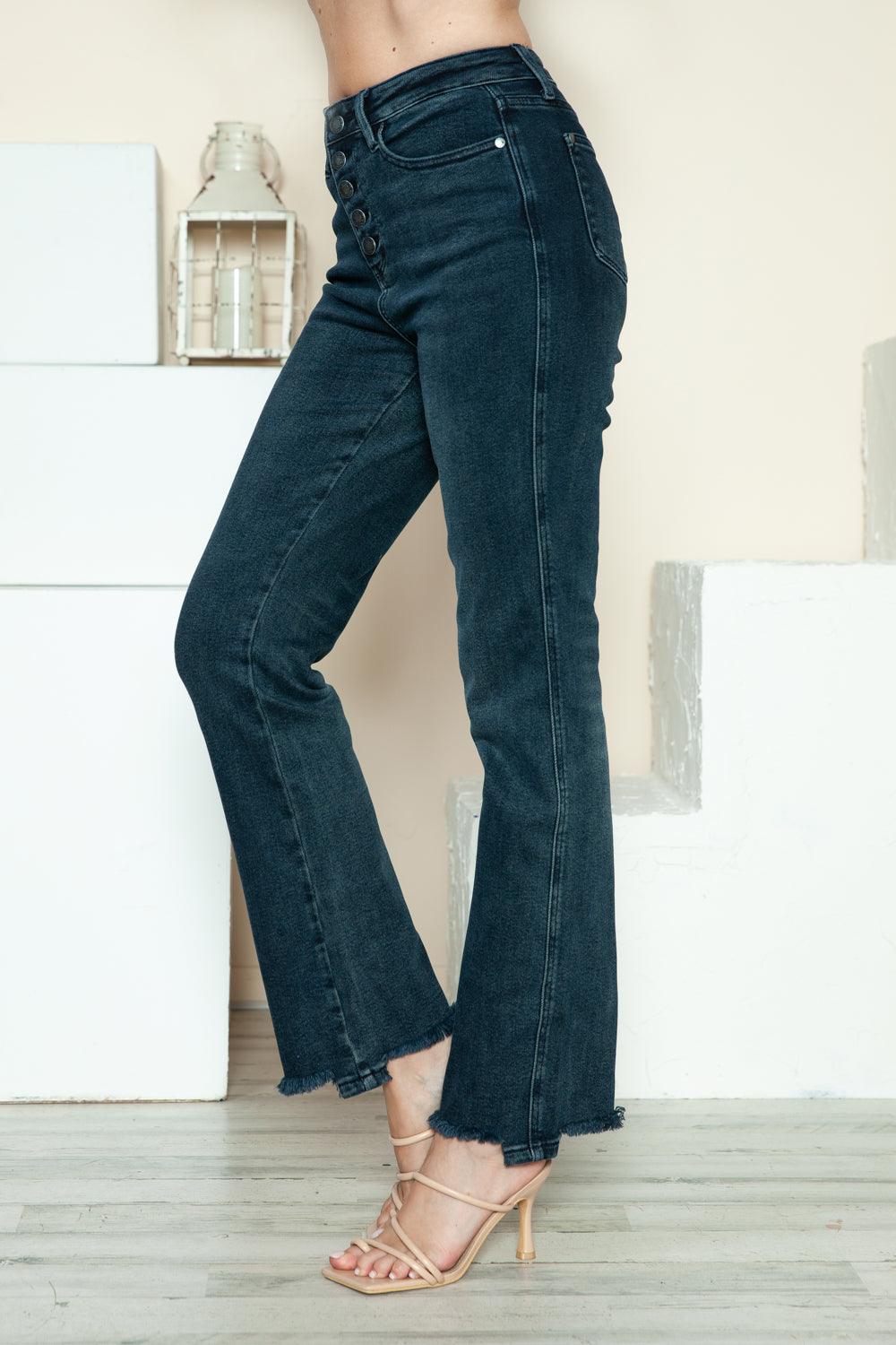 Mid Rise Flare Jeans- Doss Dollz