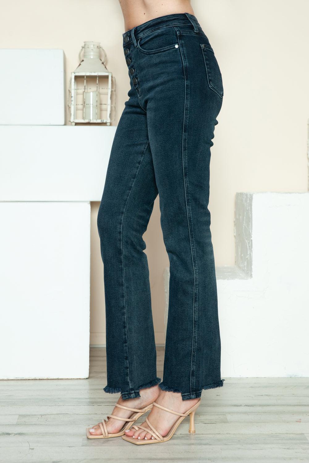 Mid Rise Flare Jeans- Doss Dollz