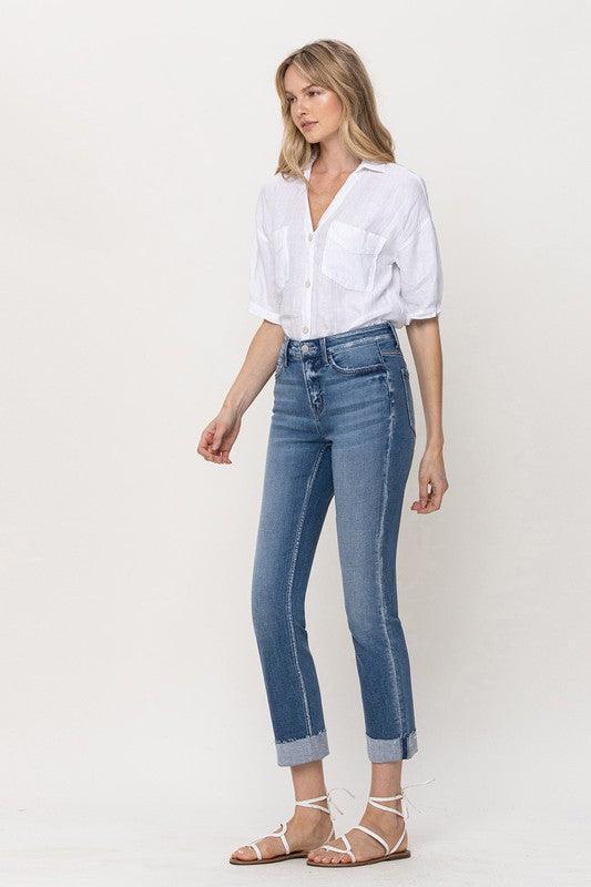 Mid Rise Flare Jeans- Doss Dollz