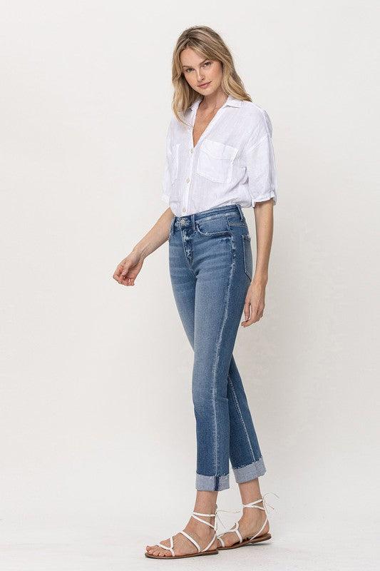 Mid Rise Flare Jeans- Doss Dollz