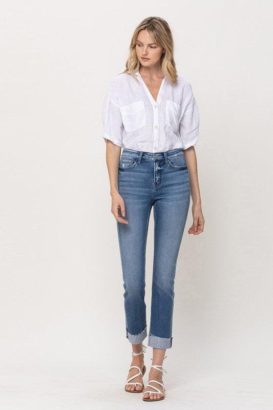 Mid Rise Flare Jeans- Doss Dollz