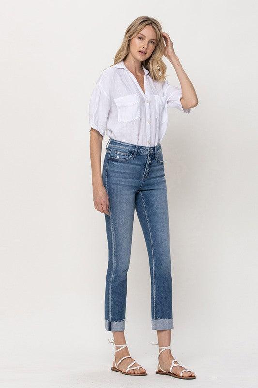 Mid Rise Flare Jeans- Doss Dollz