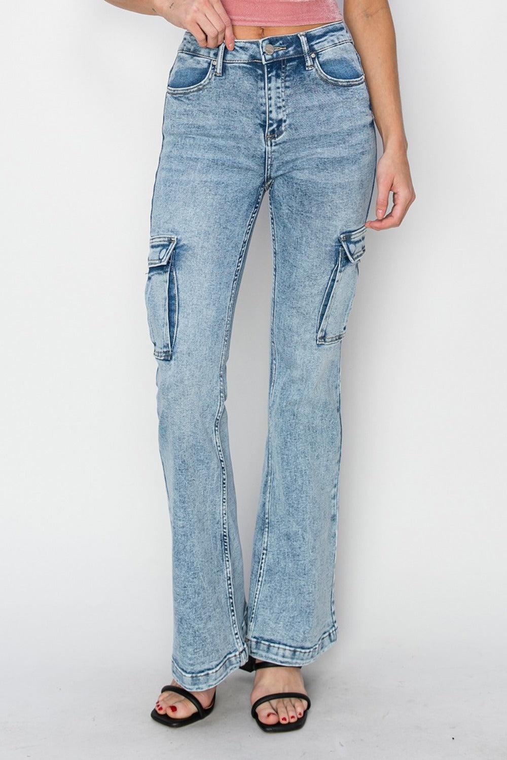 Mid Rise Flare Jeans- Doss Dollz