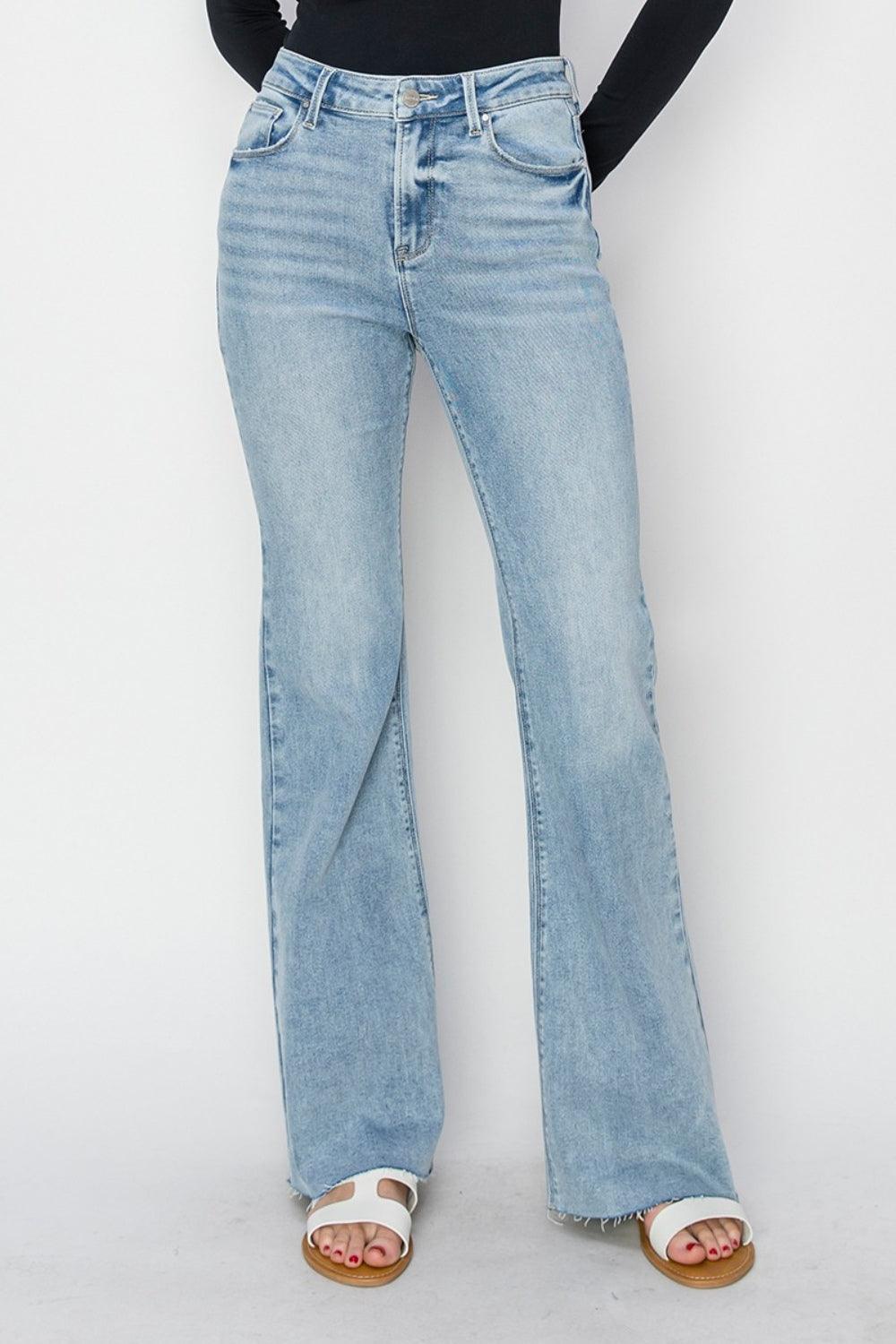 Mid Rise Flare Jeans- Doss Dollz
