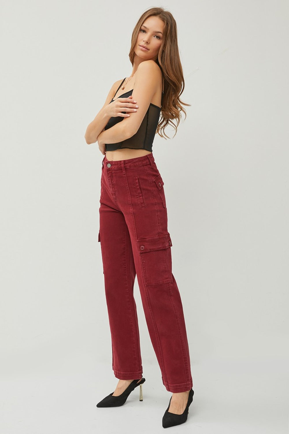 Mid Rise Flare Jeans- Doss Dollz