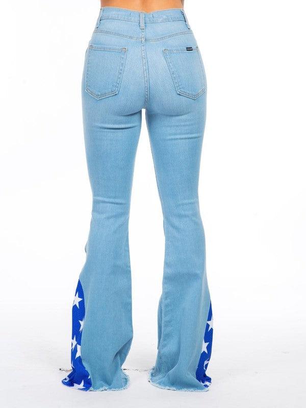 Mid Rise Flare Jeans- Doss Dollz