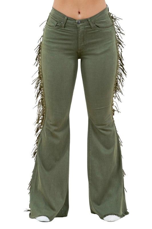 Mid Rise Flare Jeans- Doss Dollz