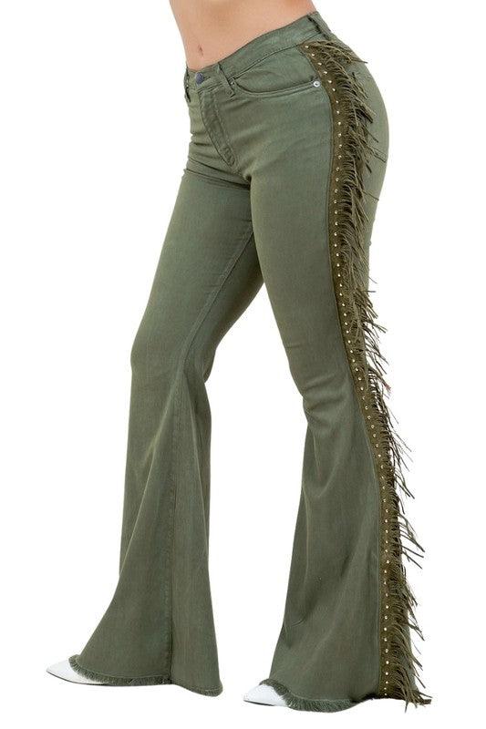 Mid Rise Flare Jeans- Doss Dollz