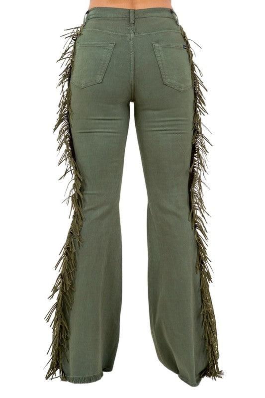 Mid Rise Flare Jeans- Doss Dollz