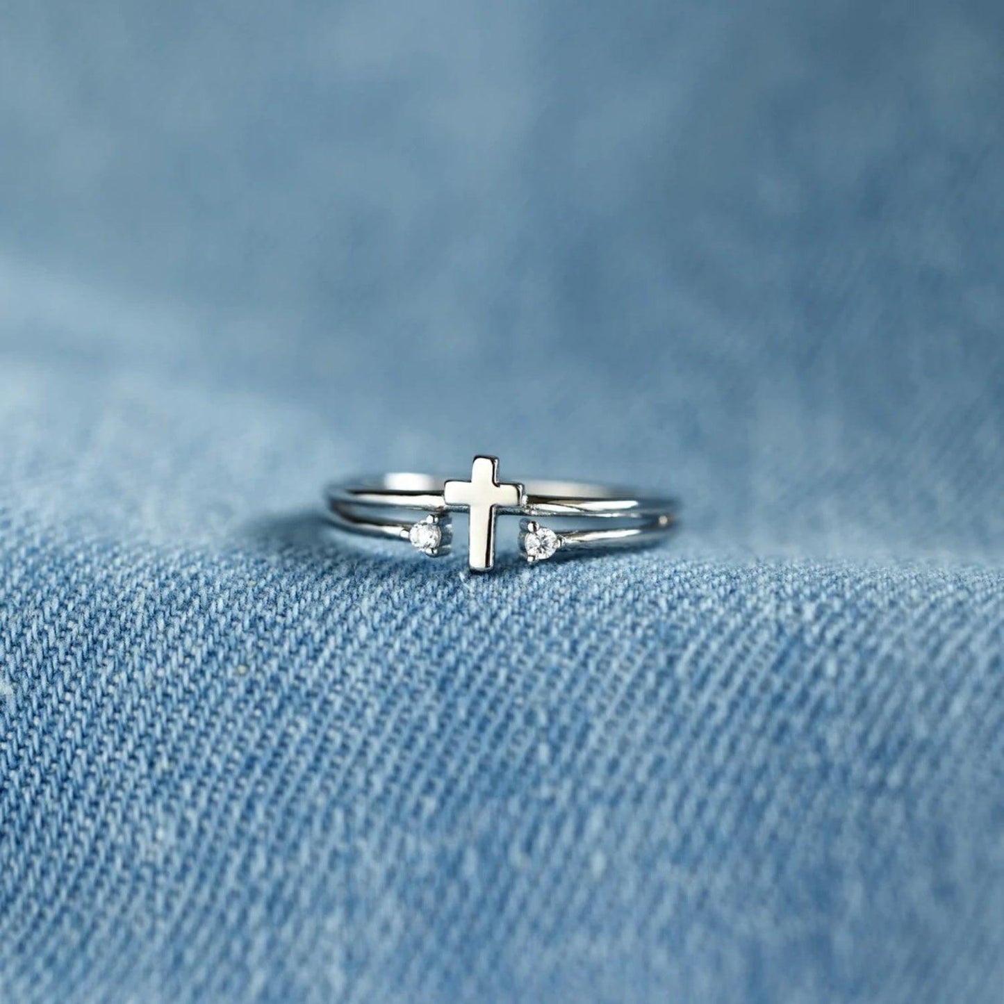 925 Sterling Silver Cross Ring