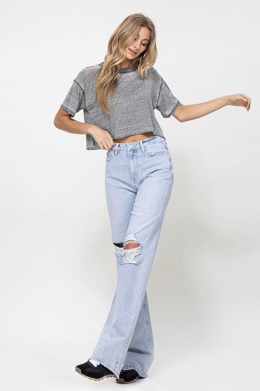 Mid Rise Flare Jeans- Doss Dollz