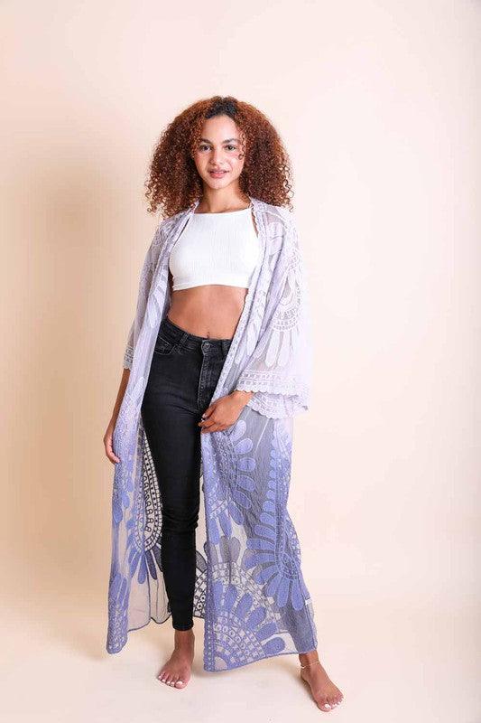 Ombre Bohemian Lace Kimono