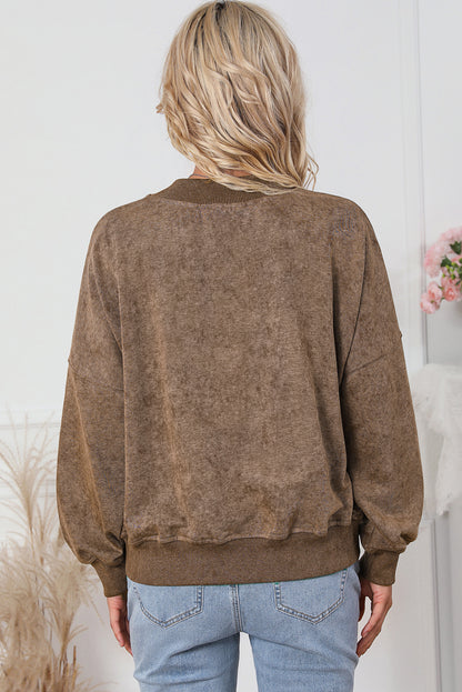 Brown HOWDY Western Fashion Graphic Sweatshirt