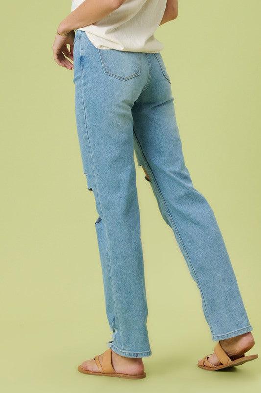 Mid Rise Flare Jeans- Doss Dollz