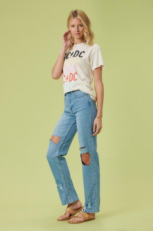 Mid Rise Flare Jeans- Doss Dollz