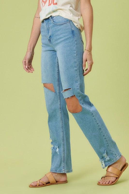 Mid Rise Flare Jeans- Doss Dollz