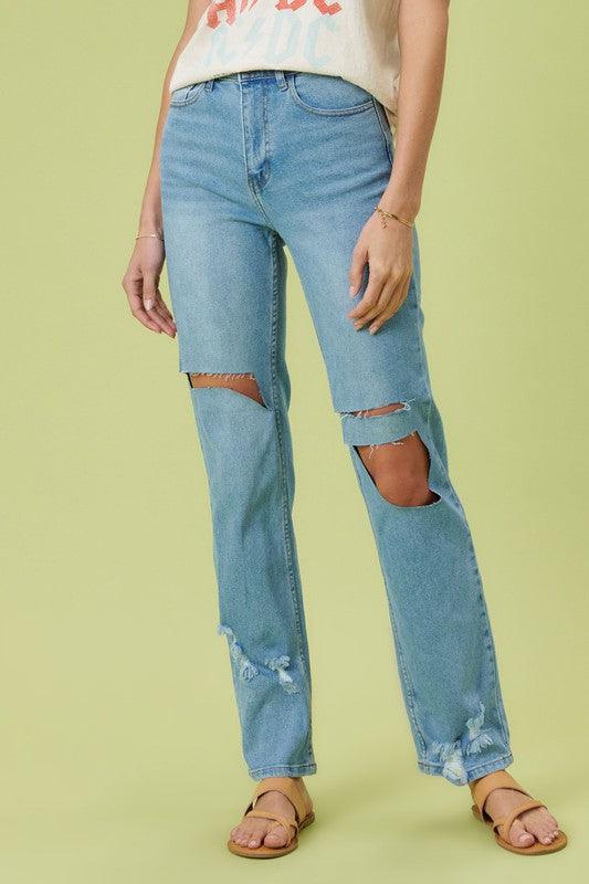 Mid Rise Flare Jeans- Doss Dollz