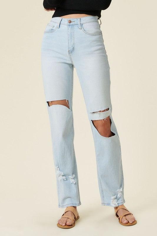 Mid Rise Flare Jeans- Doss Dollz