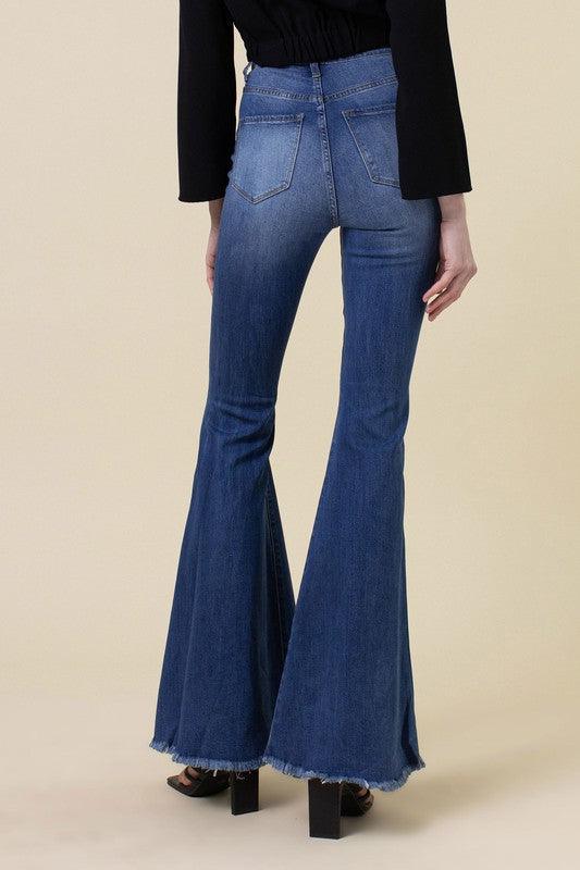 Mid Rise Flare Jeans- Doss Dollz