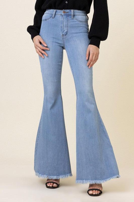 Mid Rise Flare Jeans- Doss Dollz