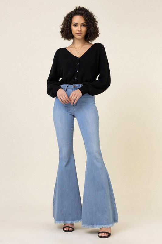 Mid Rise Flare Jeans- Doss Dollz