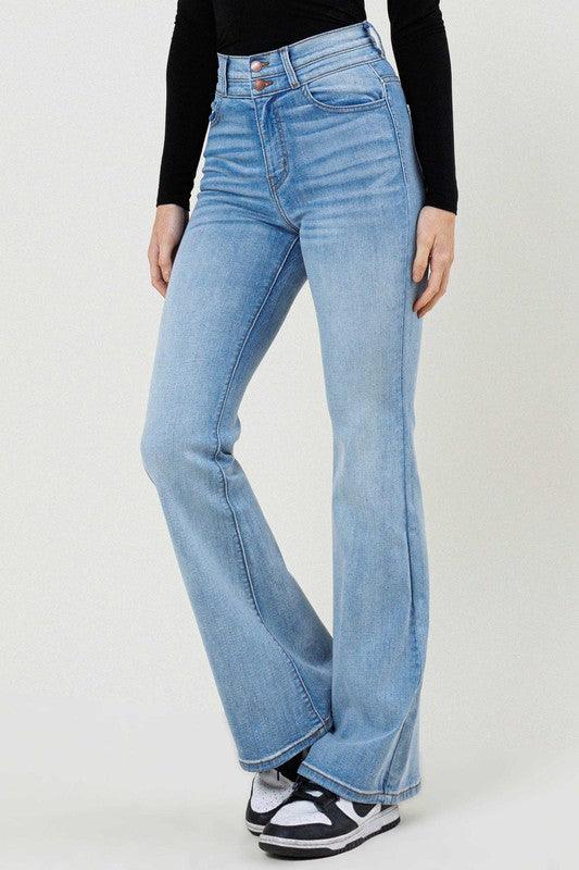 Mid Rise Flare Jeans- Doss Dollz