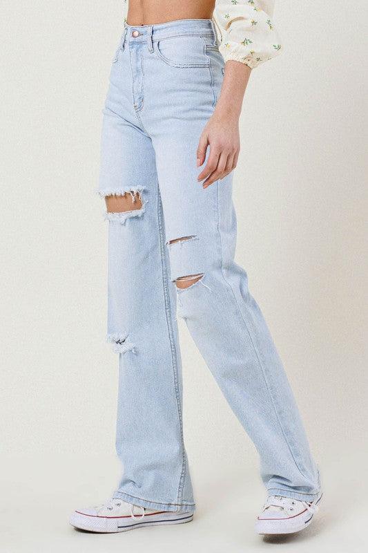 Mid Rise Flare Jeans- Doss Dollz