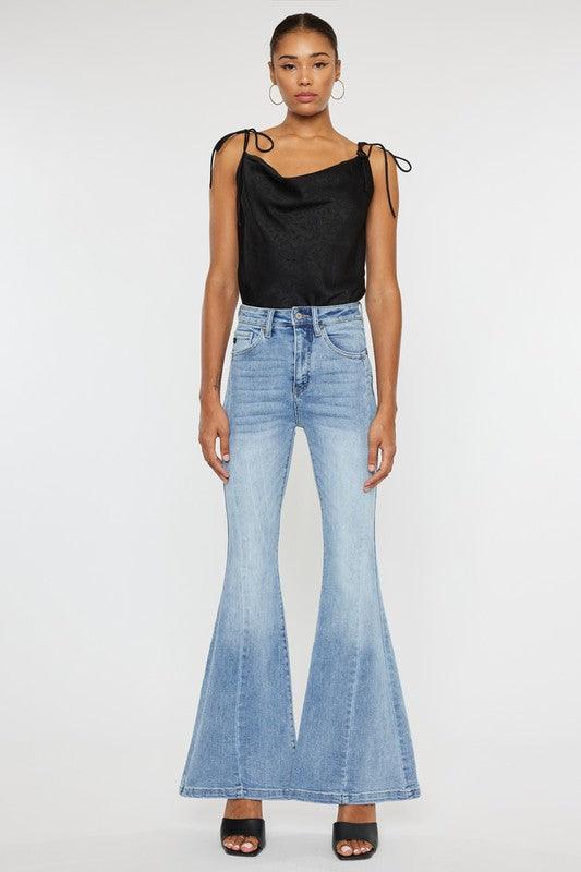 Mid Rise Flare Jeans- Doss Dollz