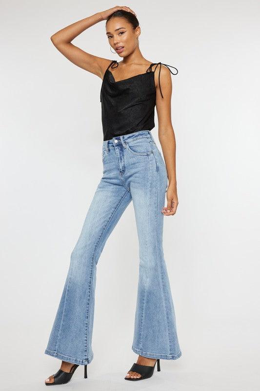 Mid Rise Flare Jeans- Doss Dollz