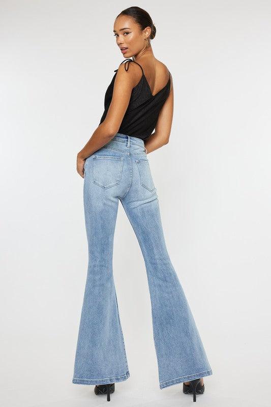 Mid Rise Flare Jeans- Doss Dollz