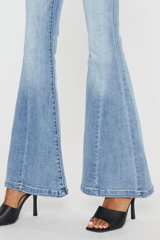 Mid Rise Flare Jeans- Doss Dollz