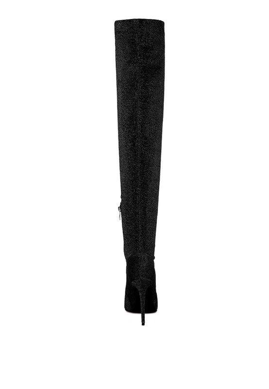 Tigerlily High Heel Knitted Long Boots