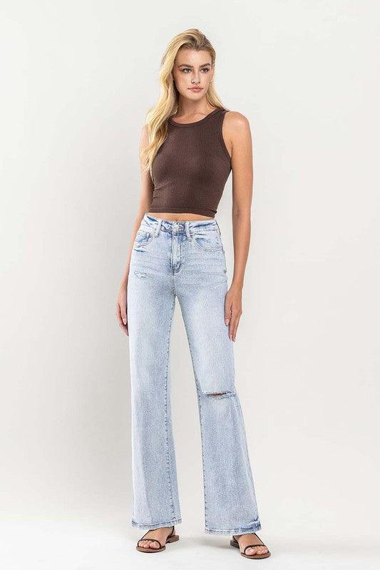 Mid Rise Flare Jeans- Doss Dollz