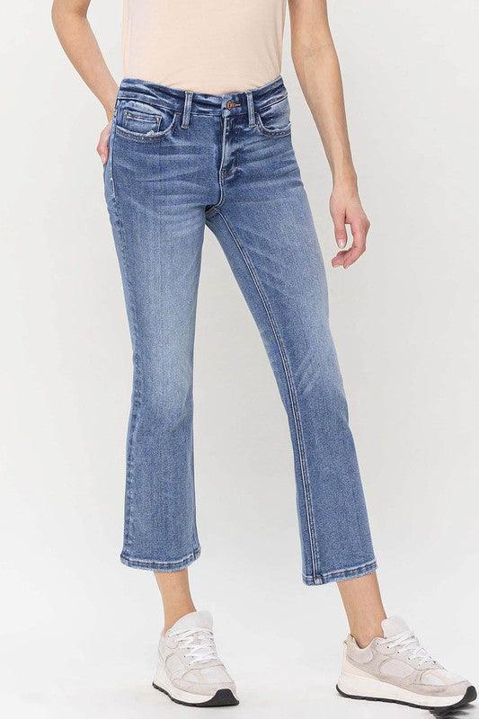 Mid Rise Flare Jeans- Doss Dollz