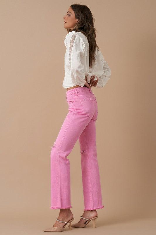 Mid Rise Flare Jeans- Doss Dollz