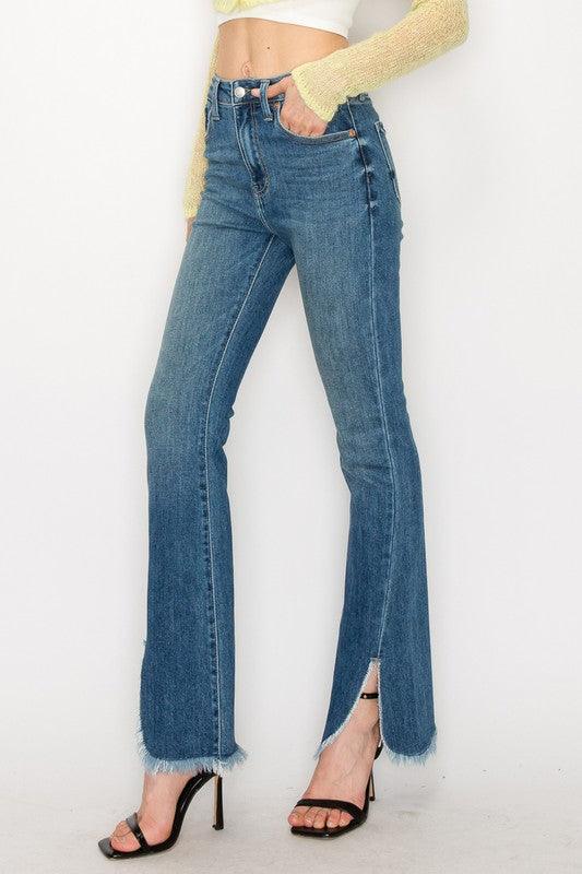 Mid Rise Flare Jeans- Doss Dollz