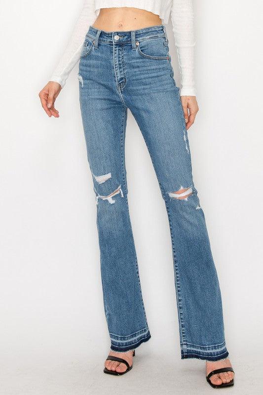 Mid Rise Flare Jeans- Doss Dollz