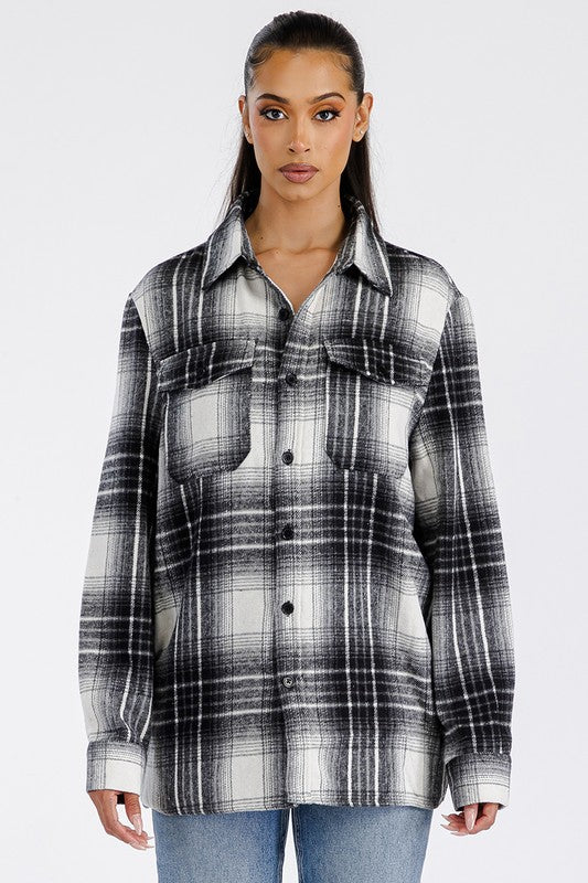 Boyfriend Oversized Soft Flannel Shacket