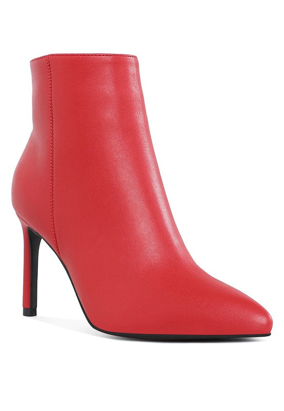 Tatria Textured Stiletto Heel Ankle Boots