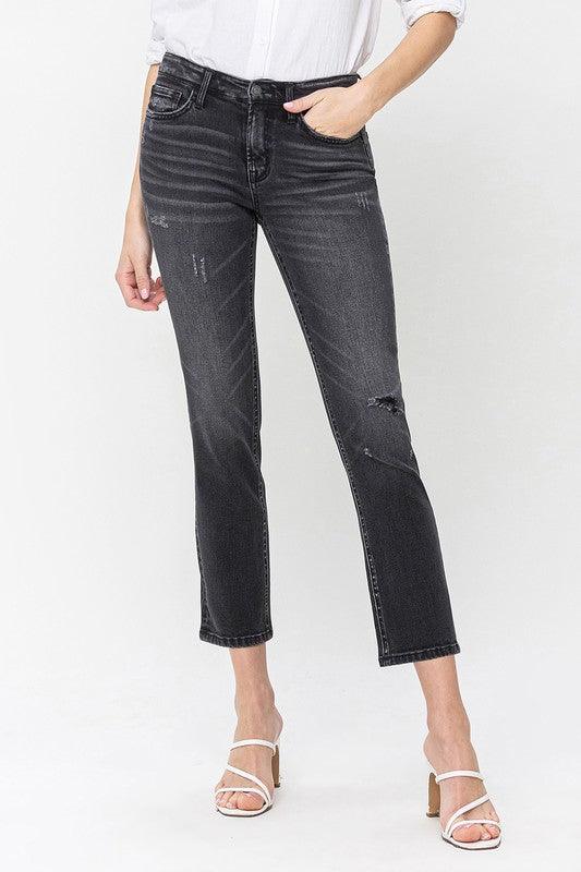 Mid Rise Flare Jeans- Doss Dollz