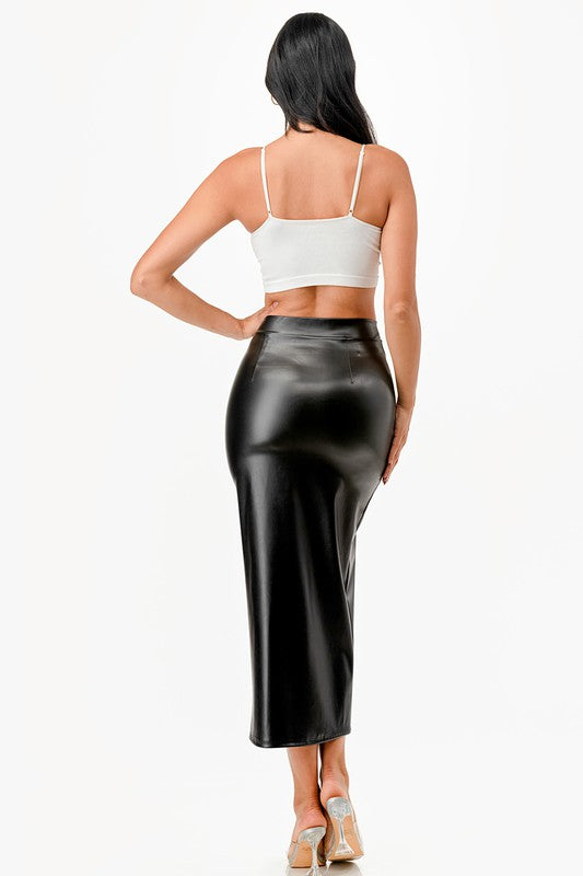 Leather Pencil Skirt