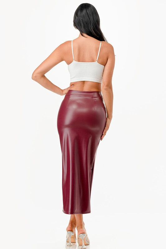 Leather Pencil Skirt