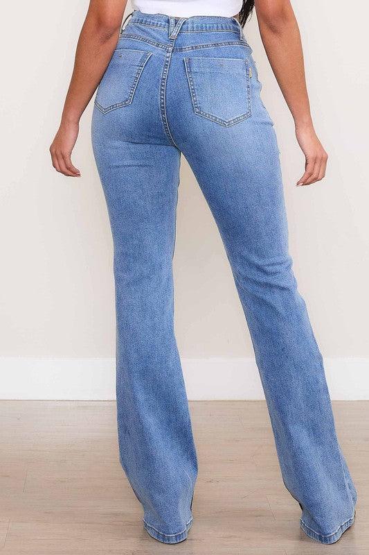 Square Pocket Bootcut Jeans