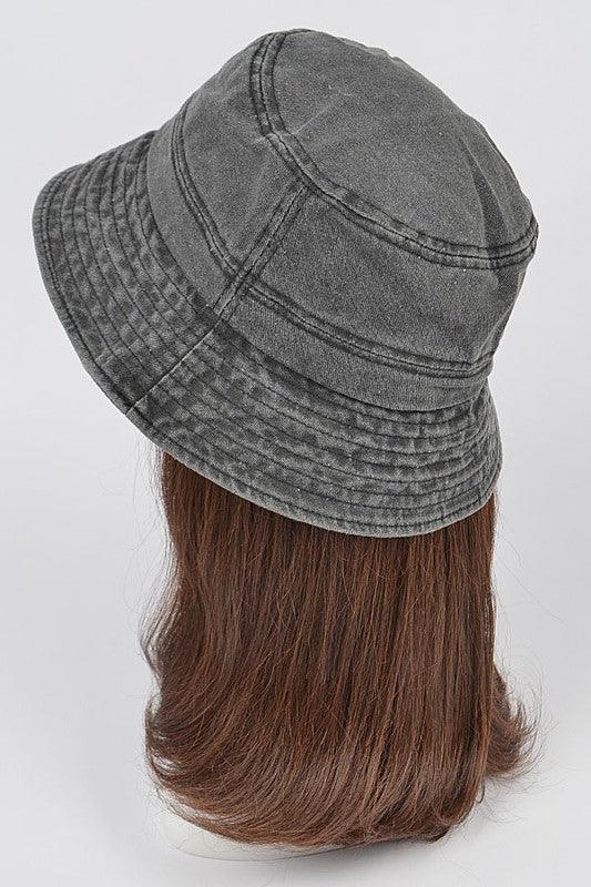 Washed Denim Bucket Hat