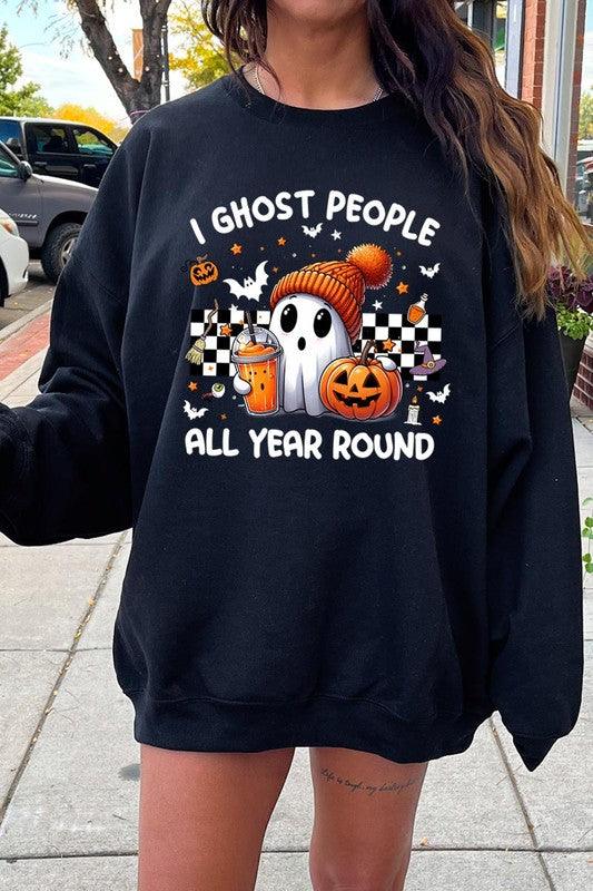 I Ghost People Graphic Fleece Sweatshirts