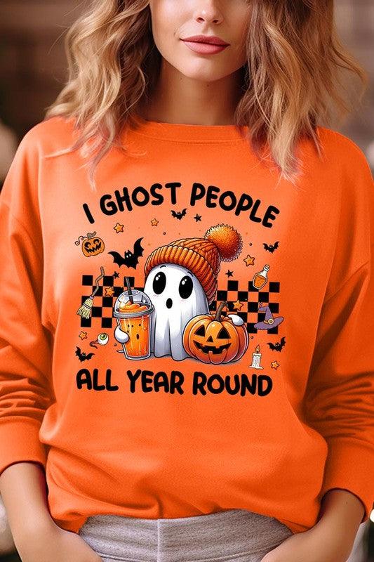 I Ghost People Graphic Fleece Sweatshirts